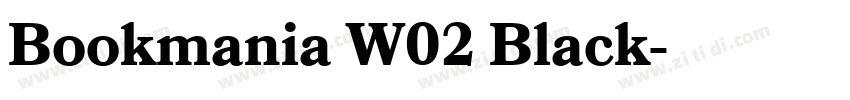 Bookmania W02 Black字体转换
